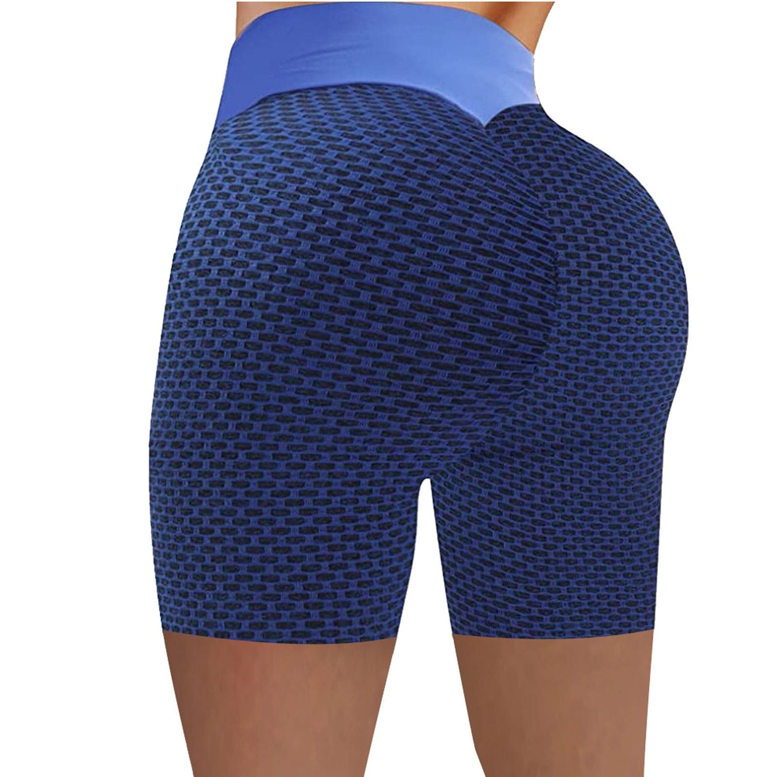 RQYYD Reduced Women's Scrunch Textured Booty Shorts Butt Lifting Shorts  High Waist Workout Yoga Shorts(Pink,L) 