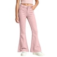 thumbnail image 1 of RQYYD School Uniform Pants for Girls Bell Bottom Pants High Stretch Elastic Waist Flare Trousers Size 5-16 Years Teen Girls Kids Back To School, 1 of 7