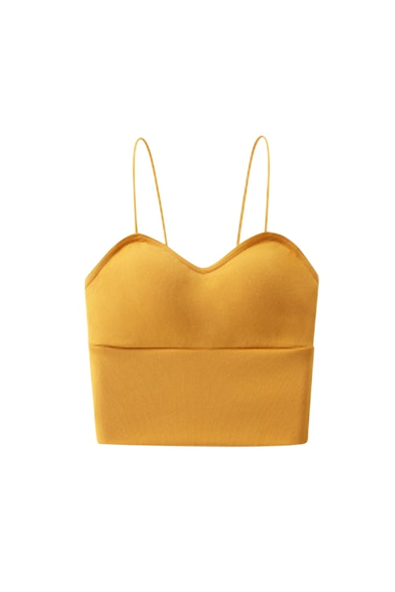 Seamless Sports Bras for Women Scoop Neck Criss Cross Back Thin Strap Light Support Workout Bra