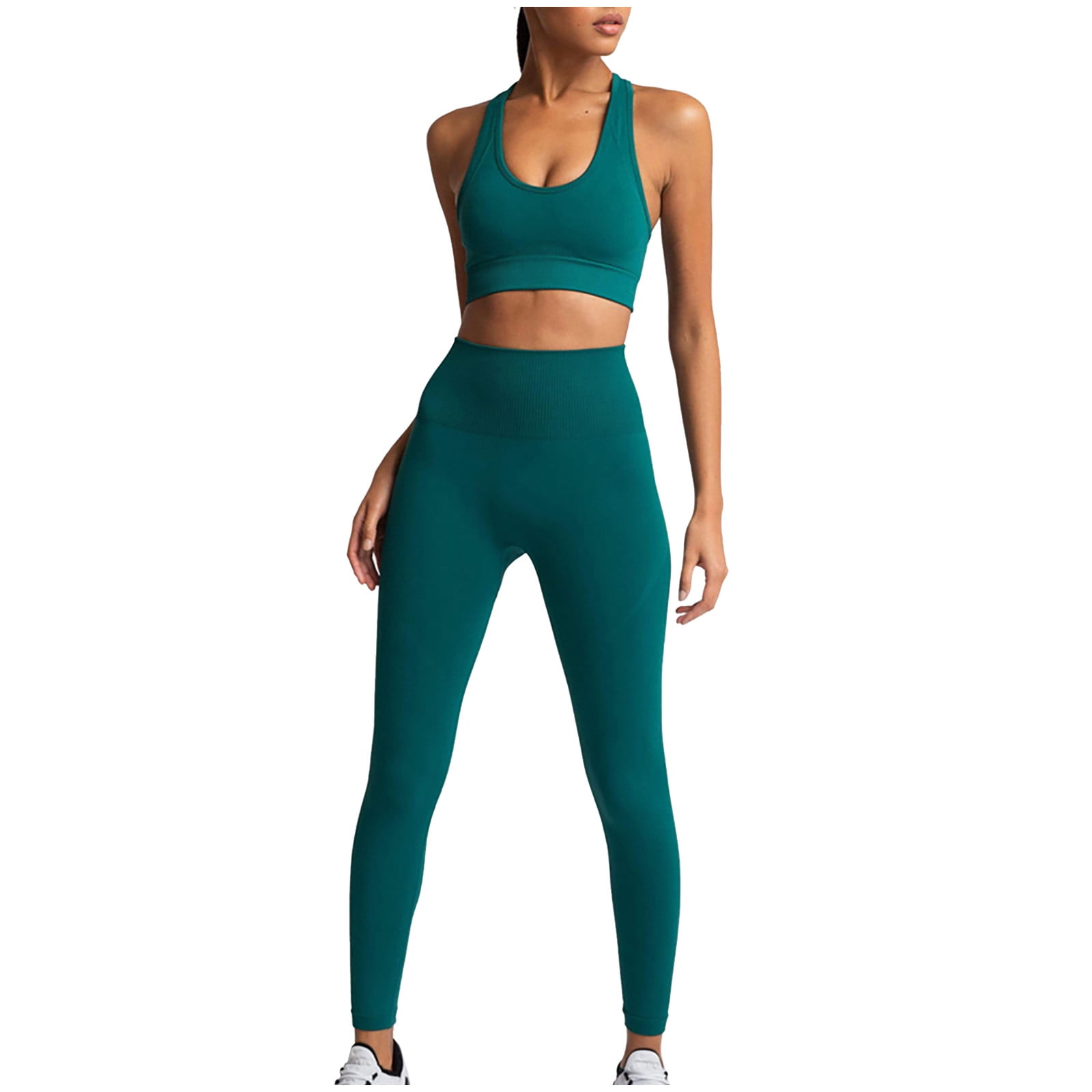 Yoga Outfits for Women 2 Piece Set, Seamless Yoga High Waist Leggings with  Sports Crop Top Bra Gym Clothes Setlight Purple-L : : Clothing,  Shoes & Accessories