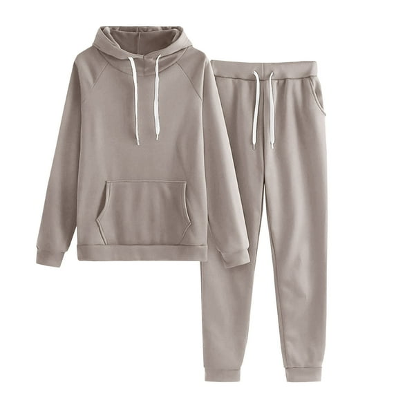 RQYYD Sweatsuits for Women Set 2 Piece Unisex 2 PC Sweatsuit Set Men Women Oversized Long Sleeve Hoodie Pullover Sweatshirt Tracksuit Jogger Sweatpants