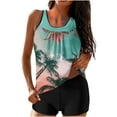 thumbnail image 1 of RQYYD Swimsuit for Women 2024 Two Piece Bathing Suits with Shorts Plus Size Tankini Swimwear Tummy Control Modest Swimsuit, 1 of 5