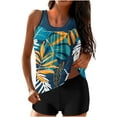 thumbnail image 1 of RQYYD Swimsuit for Women 2024 Two Piece Bathing Suits with Shorts Plus Size Tankini Swimwear Tummy Control Modest Swimsuit, 1 of 5
