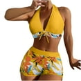 thumbnail image 1 of RQYYD Two Piece Bathing Suit with Shorts for Women Push Up Bikini Swimsuit Set with Boy Short Bikini Sets for Womens, 1 of 6