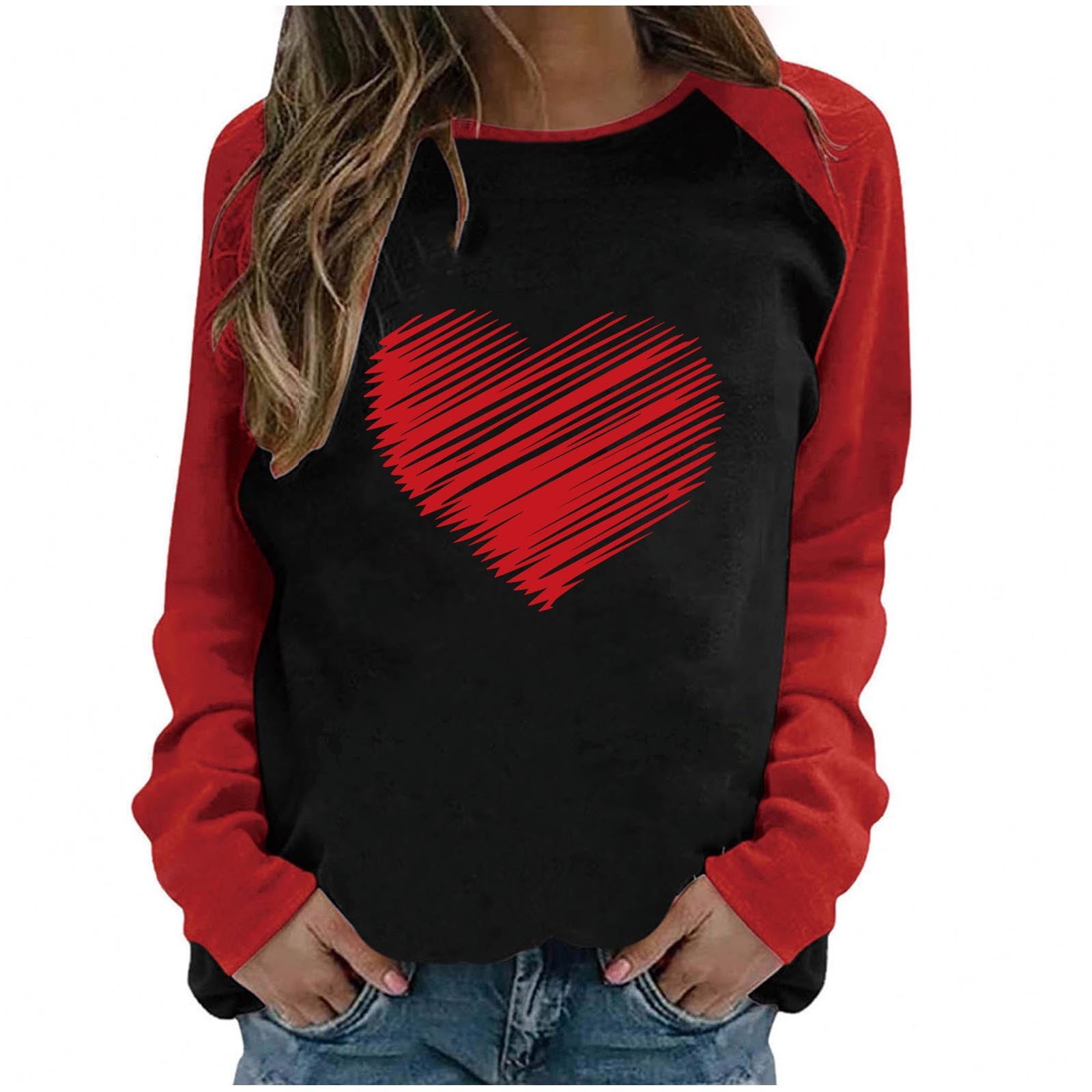 Heart shirts top and sweaters