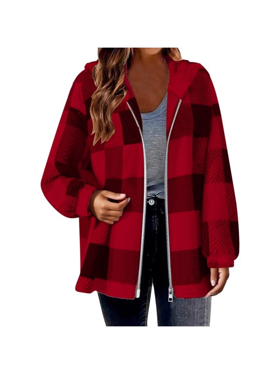 Winter Jackets for Women Trendy Fuzzy Sherpa Fleece Shacket Teddy Coats Fashion Warm Fall Winter Cardigan Sweaters