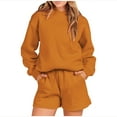 thumbnail image 1 of RQYYD Women 2 Piece Outfit Oversized Hoodie Sweatshirt Shorts Lounge Sweat Set Sweatsuit Tracksuit 2024 Trendy Y2K Clothes Matching Shorts Sets Women Clothes, 1 of 5