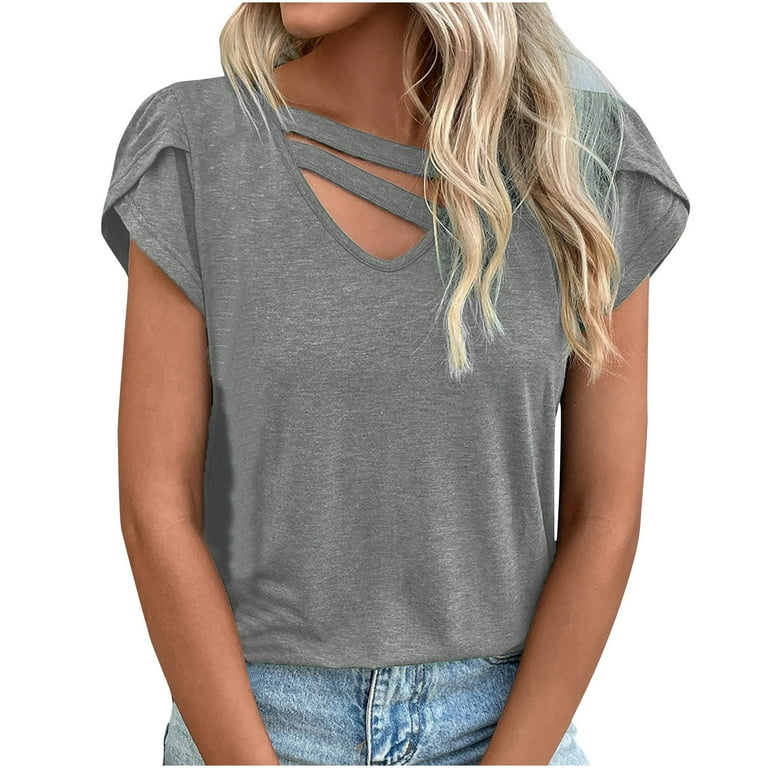 Dressy v neck t shirts sales