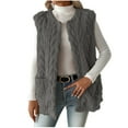 thumbnail image 1 of RQYYD Women Sleeveless Sherpa Jacket Long Open Front Cardigan Fleece Lined Jackets Soft Comfy Fuzzy Sweater Vests Outerwear, 1 of 7