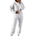 thumbnail image 1 of RQYYD Women Sweatsuits Sets 2 Piece Outfits Cropped Hoodie Sweatshirt and Sweatpants Long Joggers with Pockets Casual Tracksuit Jogger Sets for Women, 1 of 5