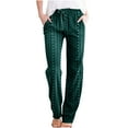 thumbnail image 1 of RQYYD Women's Casual Cotton Linen Pants 2024 Fashion Drawstring Lightweight Summer Relax Fit Straight Leg Lounge Trouser, 1 of 6