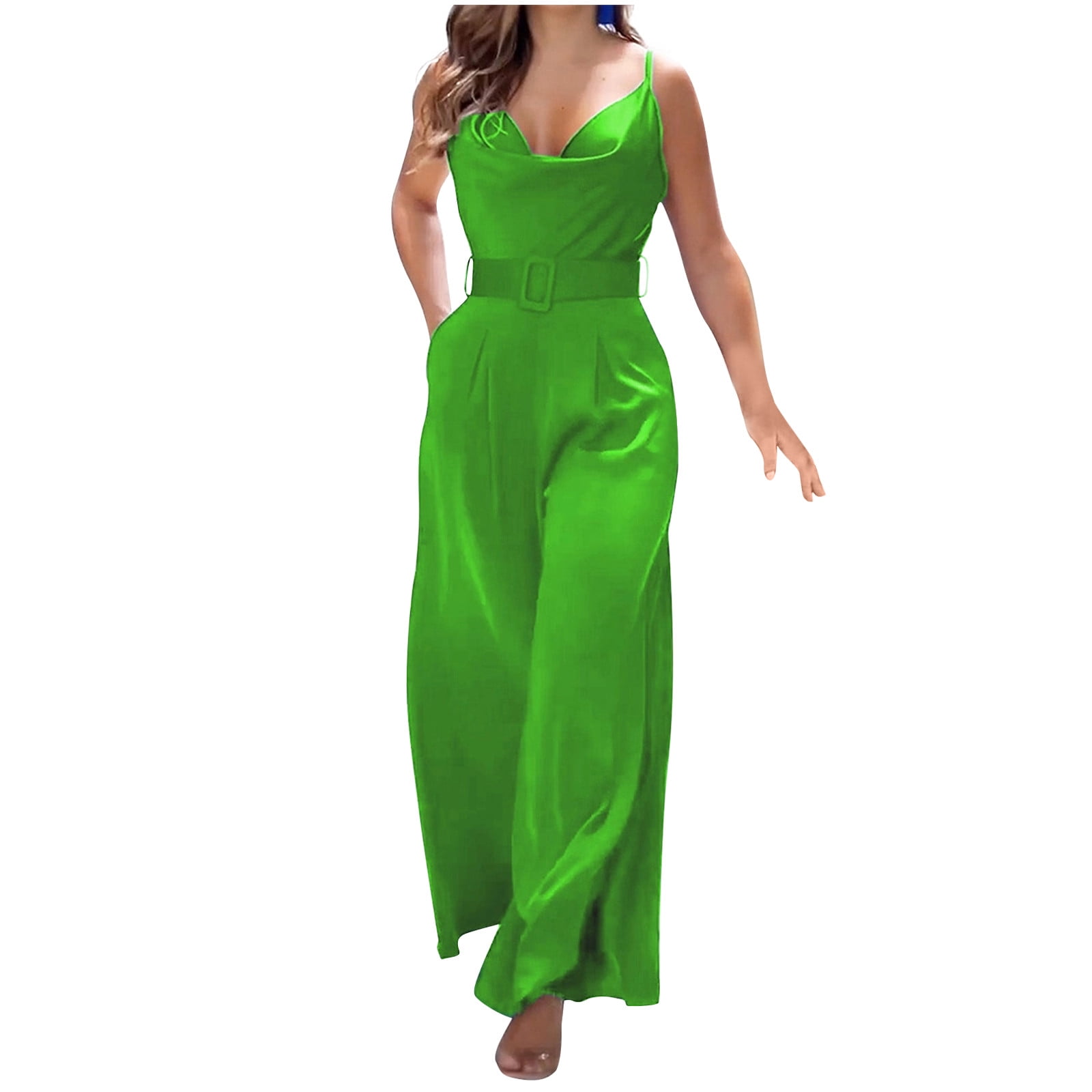 Relaxed Jumpsuit Sleeveless, Green