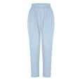 thumbnail image 1 of RQYYD Women's High Stretch Dress Pants Nurse Uniform Straight Leg Work Pants Business Office Casual Slacks with Two Pockets, 1 of 4