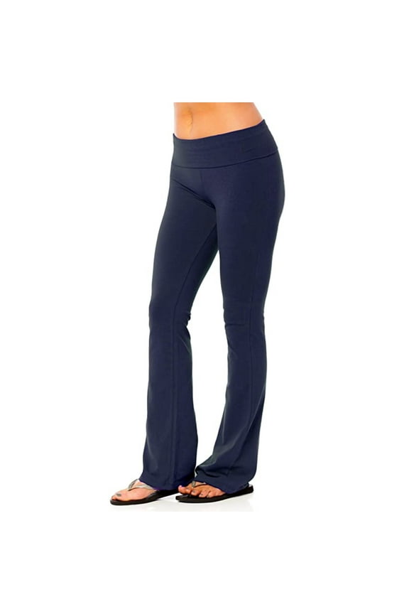 Women's Low Waist Yoga Leggings Soft Comfy Yoga Sweat Lounge Gym Sports Athletic Pants(Navy,XL)