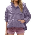 thumbnail image 1 of RQYYD Women's Quilted Pullover Puffer Jacket Oversized Long Sleeve Hooded Coats Winter Warm Lightweight Outwear with Pocket, 1 of 7