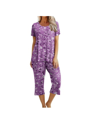 WEWINK CUKOO 100% Cotton Women Capri Pajama Pants, Soft Lounge Bottom with  Pockets Sleepwear : : Clothing, Shoes & Accessories