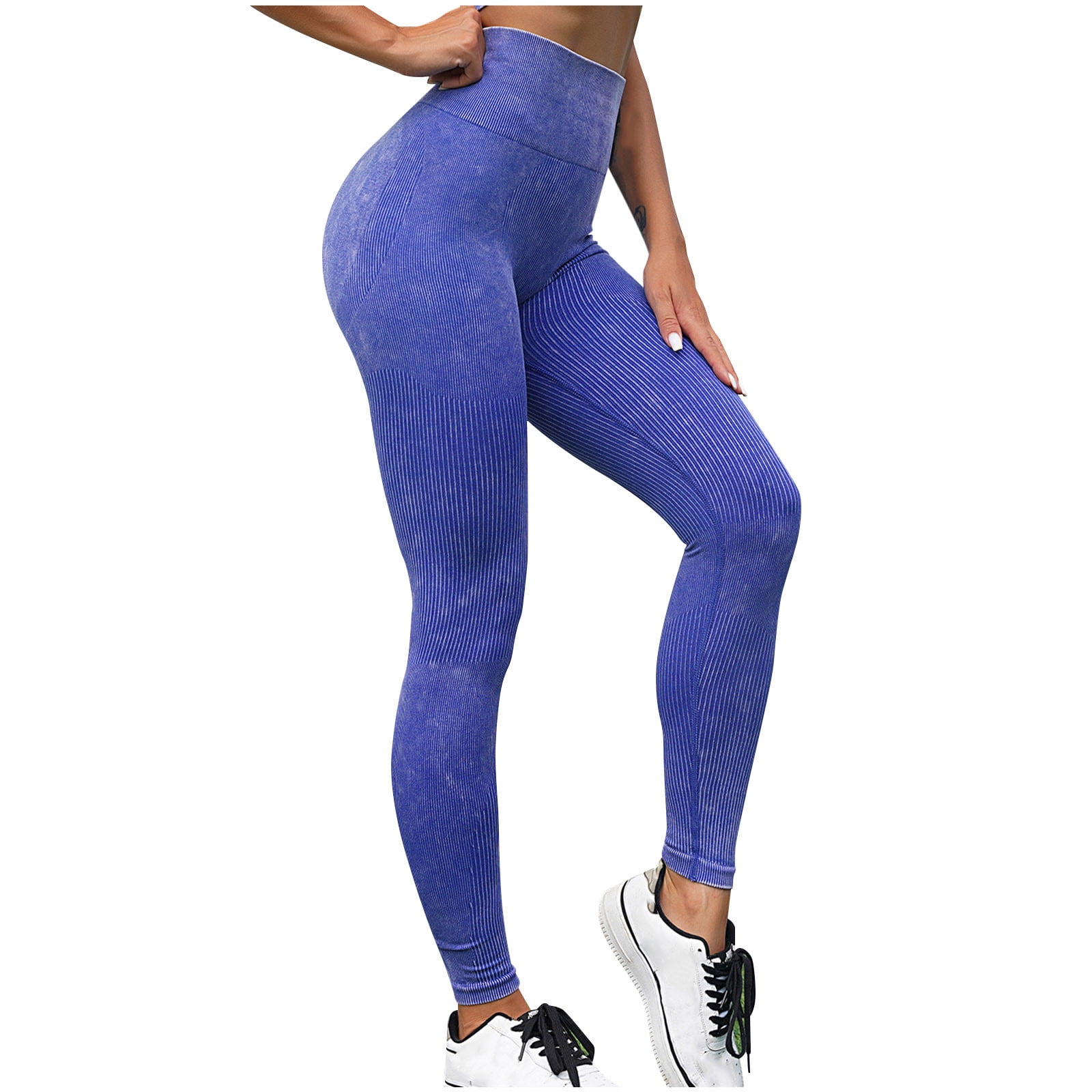 Ribbed Seamless Leggings Royal Blue – Conquer Performance Wear
