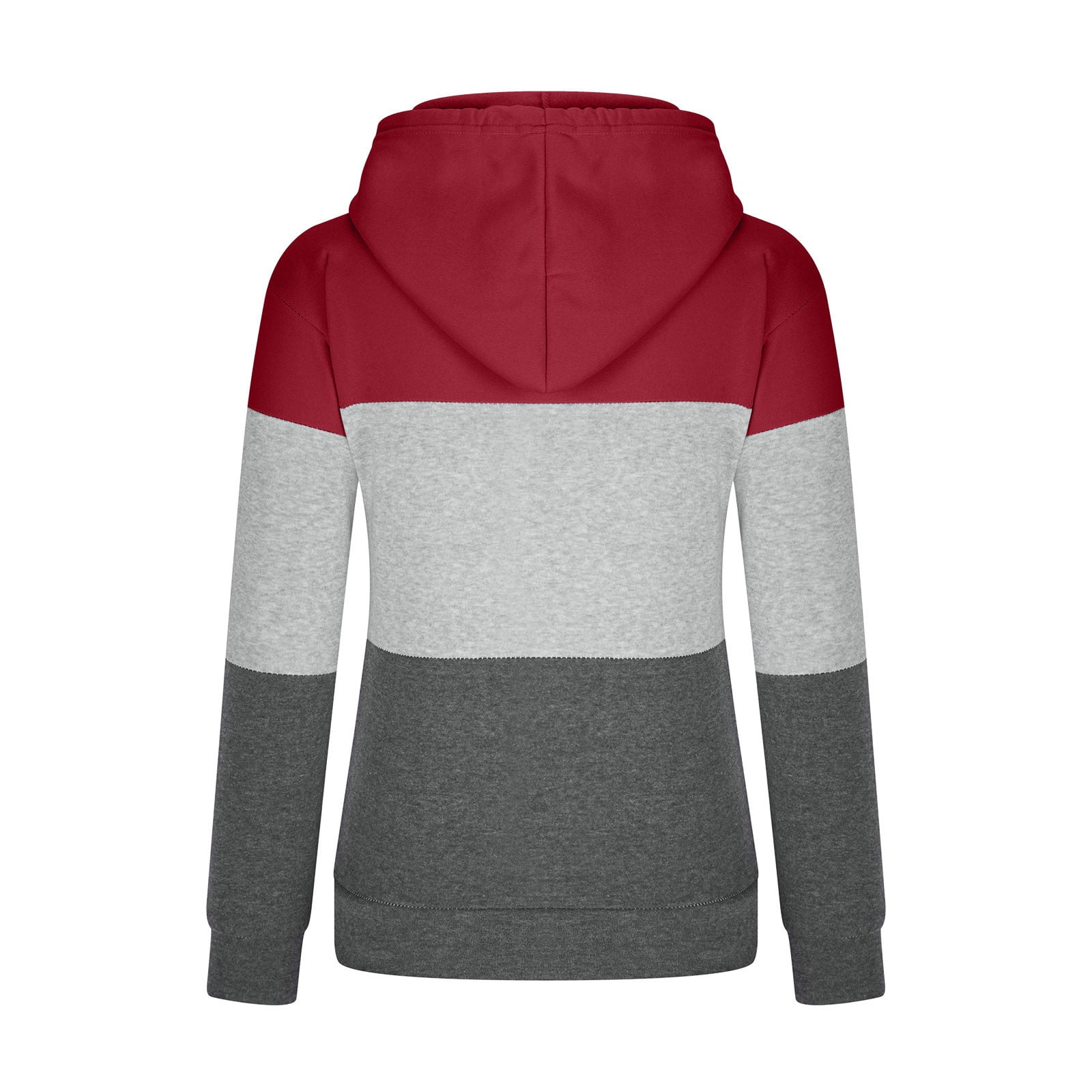 Color block striped long sleeves hoodie sales