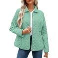 thumbnail image 1 of RQYYD Women's Winter Quilted Jackets Long Sleeve Zip Up Puffer Jacket Outerwear Coats with Pockets, 1 of 6
