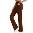thumbnail image 1 of RQYYD Women's Yoga Pants Wide Leg wiht Pockets High Waist Stretch Loose Casual Sweatpants, 1 of 7