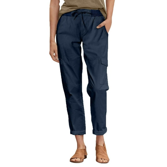 RQYYD Womens Cargo Pants Fit High Waist Casual 4 Pocketed 2025 Hiking Outdoor Pants S-XL