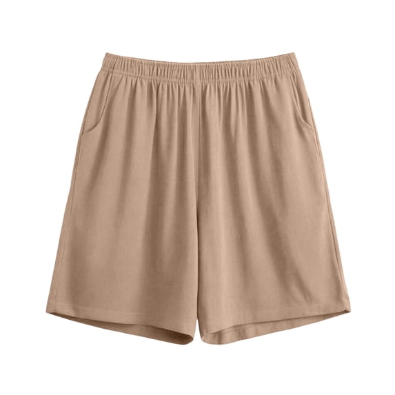 RQYYD Womens Casual Lounge Shorts Elastic Waist Pull On Bottoms Soft Breathable Lightweight Comfy Sleepwear Shorts with Pockets
