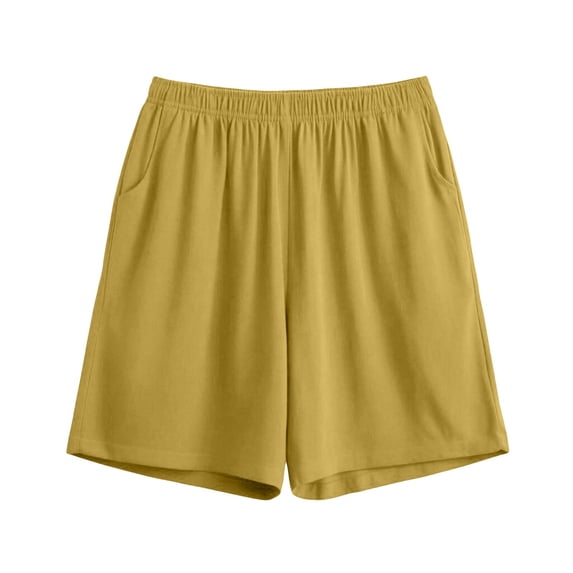 RQYYD Womens Casual Lounge Shorts Elastic Waist Pull On Bottoms Soft Breathable Lightweight Comfy Sleepwear Shorts with Pockets