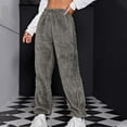 thumbnail image 1 of RQYYD Womens Drawstring Fuzzy Fleece Pants Plus Size Winter Warm Thicken Jogger Athletic Sweatpants for Ladies Comfy Soft Plush Pajama Pants, 1 of 6