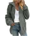 thumbnail image 1 of RQYYD Womens Fleece Jacket Fall Winter Full Zip Sherpa Coat with Hood Fleece Lined Warm Winter Casual Outfits, 1 of 6