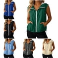 thumbnail image 1 of RQYYD Womens Hooded Running Vest Zip Up Sleeveless Lightweight Outdoor Windbreaker with Pockets, 1 of 7