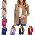 thumbnail image 1 of RQYYD Womens Open Front Cardigan Long Sleeve Lightweight Loose Casual Fall Soft Knit with Pockets, 1 of 6