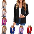 thumbnail image 1 of RQYYD Womens Open Front Cardigan Long Sleeve Lightweight Loose Casual Fall Soft Knit with Pockets, 1 of 6