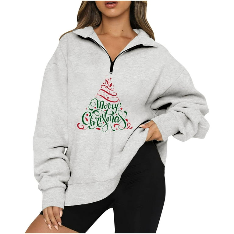 for Women Sweatshirt Oversized Half Zip Quarter Zip Pullover