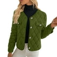 thumbnail image 1 of RQYYD Womens Quilted Lightweight Jackets Button Down Puffer Jacket Coats Padded Outwear with Pockets, 1 of 7