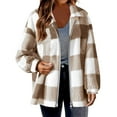 thumbnail image 1 of RQYYD Womens Sherpa Jacket Fuzzy Zip Up Hoodie Oversized Fleece Jackets Fluffy Coat with Pockets, 1 of 4