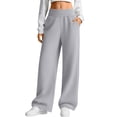 thumbnail image 1 of RQYYD Womens Wide Leg Pants Casual Elastic High Waist Loose Fit Lounge Comfy Fall Trousers with Pockets, 1 of 7