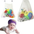 thumbnail image 1 of RRCSS Bath Toy Organizer - Perfect Tub Toy Holder and Bathroom or Shower Rack - These multi-use mesh bags make baby bath toy storage easy - Perfect for kids and toddlers, 1 of 3