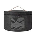 thumbnail image 1 of RRCSS Hat Storage Box, Cowboy Hat Travel Case With Dustproof Lid 17" D X 10.2" H, Foldable Hat Organizer Bag, Toy Bag, Felt Round Hat Box For Women & Men With Outdoor Hat Clip, 1 of 1