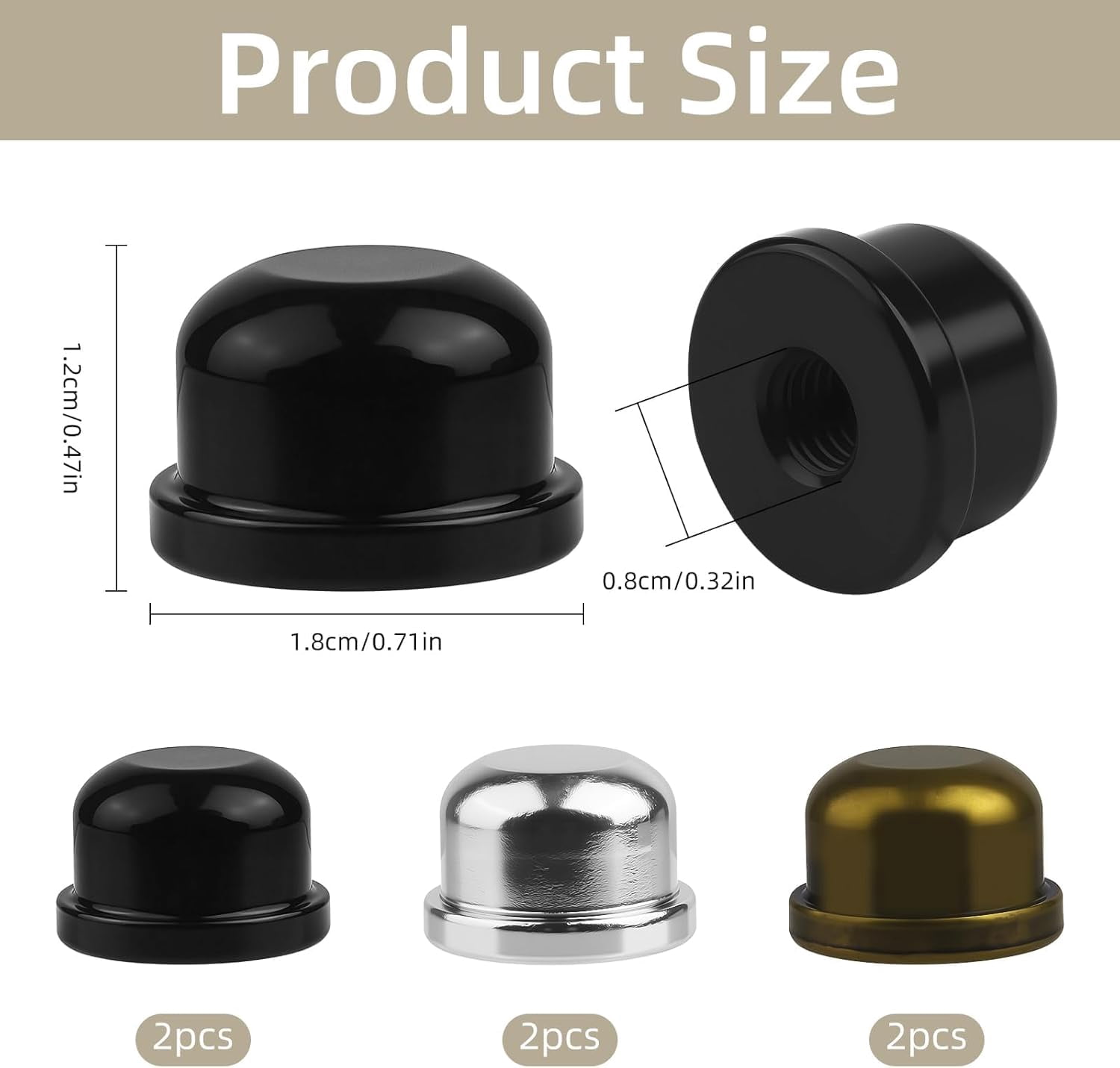 RRDWQ-6PCS 1/4-27 Lamp Shade Nut Screw Cap, Lamp Shade Screw Top/Lamp ...