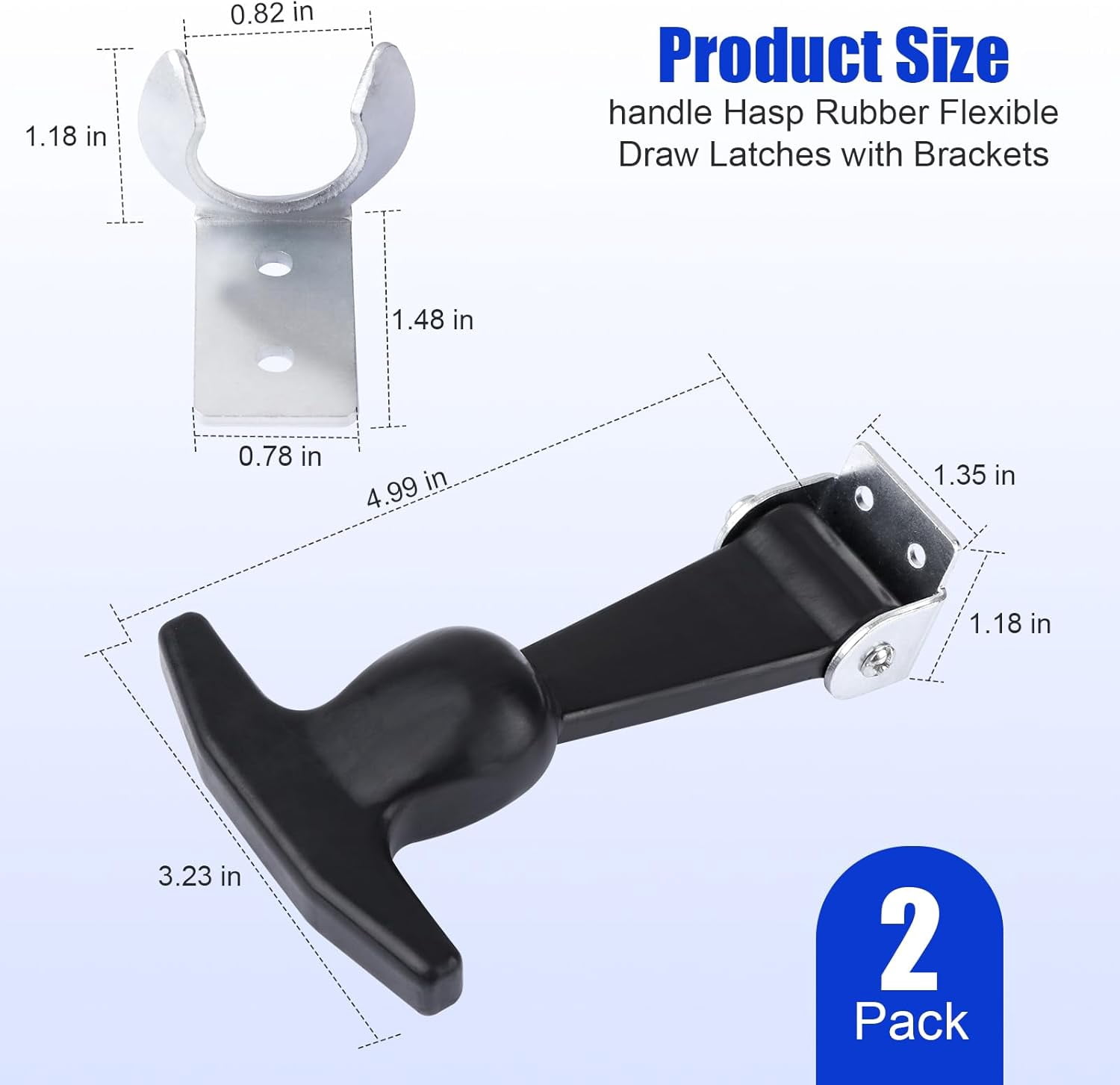 Stainless Steel Hood Catches Flexible Rubber Draw Latches With T-Handle ...