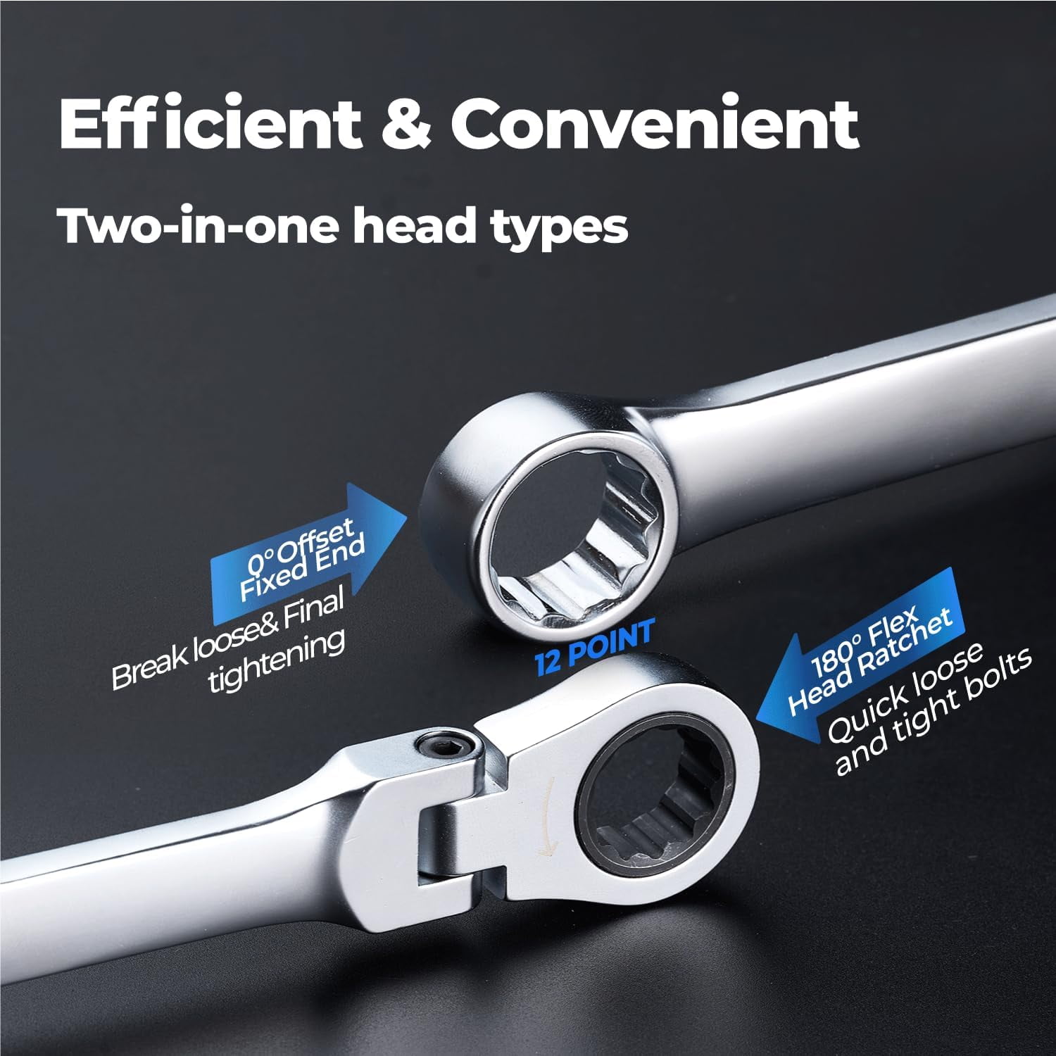 Long Offset Socket RRDWQ-Extra Long Ratcheting Wrench, Flex Head & Fixed Offset Head ...