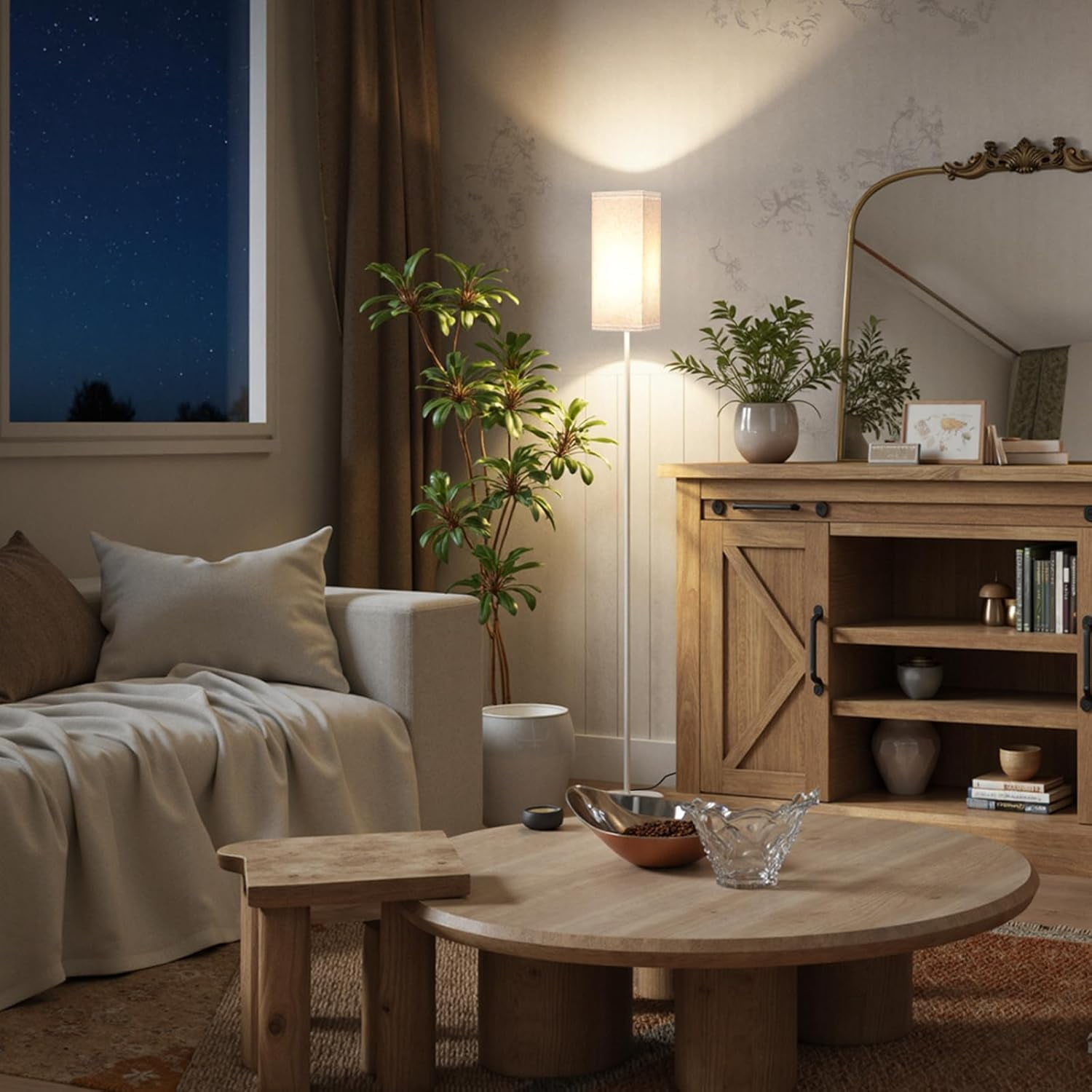 RRDWQ-Floor Lamp, Pole Lamp with Foot Switch, Modern Standing Lamp ...