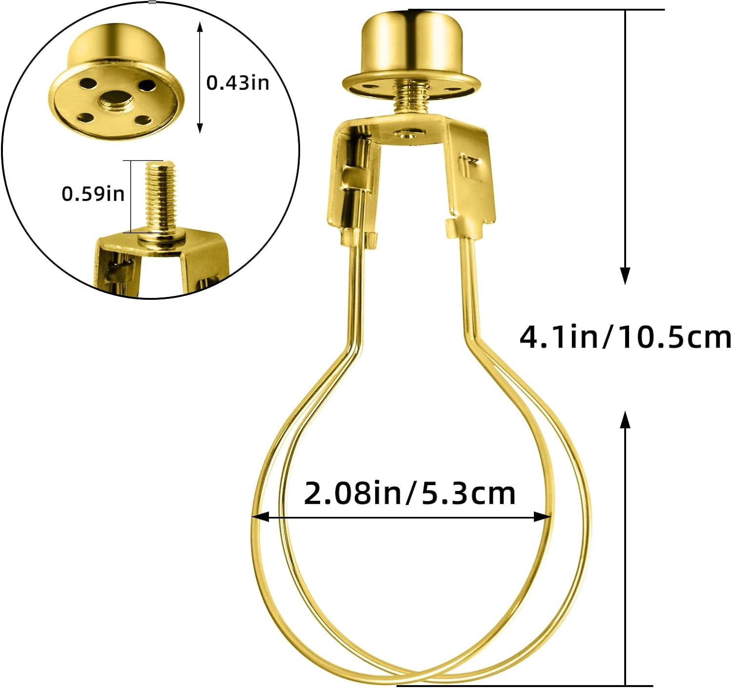 RRDWQ-Lamp Shade Light Bulb Clip Adapter, 2 Pack Clip on Lampshade ...