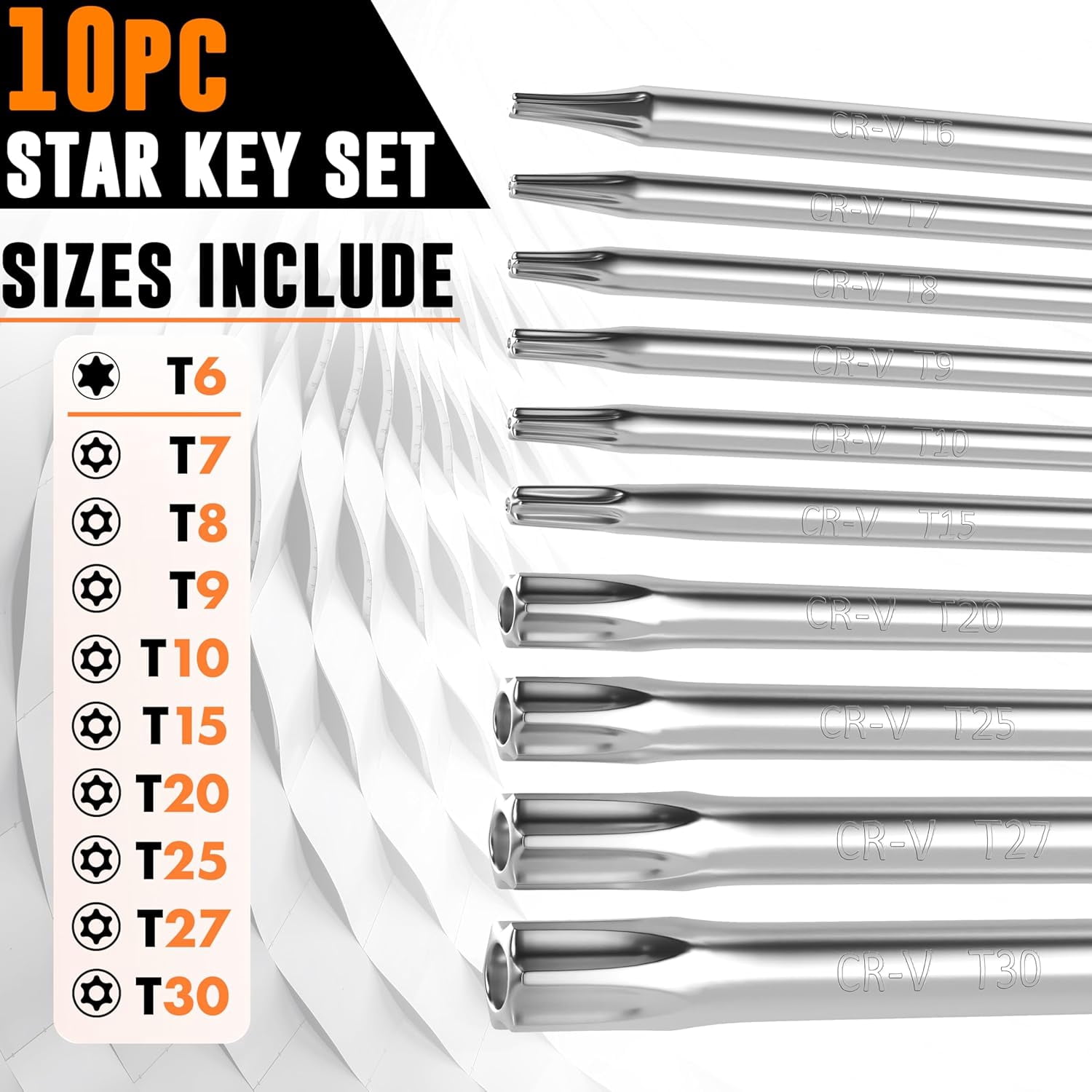 RRDWQ-Mutt Tools Tamper Proof Star Wrench Set – Folding Security Torx ...