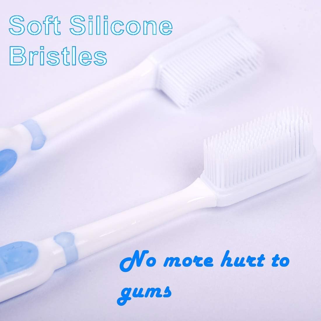 RRDWQ-Silicone Bristles Toothbrush 2 Pack - Effective Manual Toothbrush
