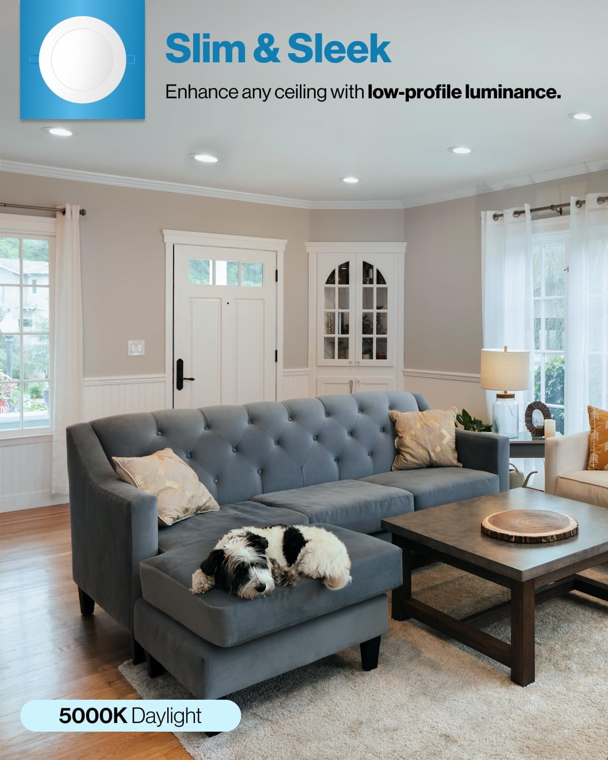 RRDWQ-Sunco 4 Inch Ultra Thin LED Recessed Ceiling Lights Slim, 5000K ...