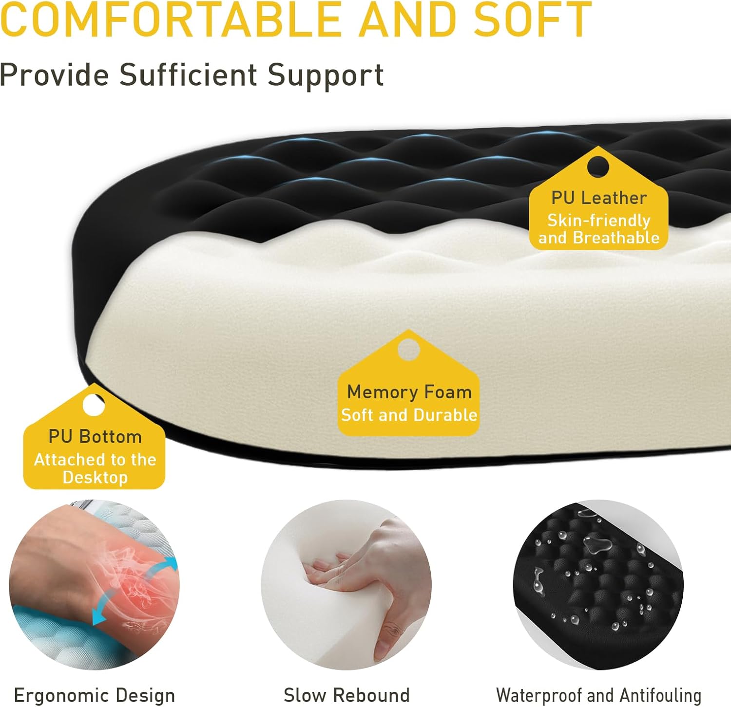 RREGER-Ergonomic Wrist Rest Suit for Keyboard and Mouse, Soft Memory ...
