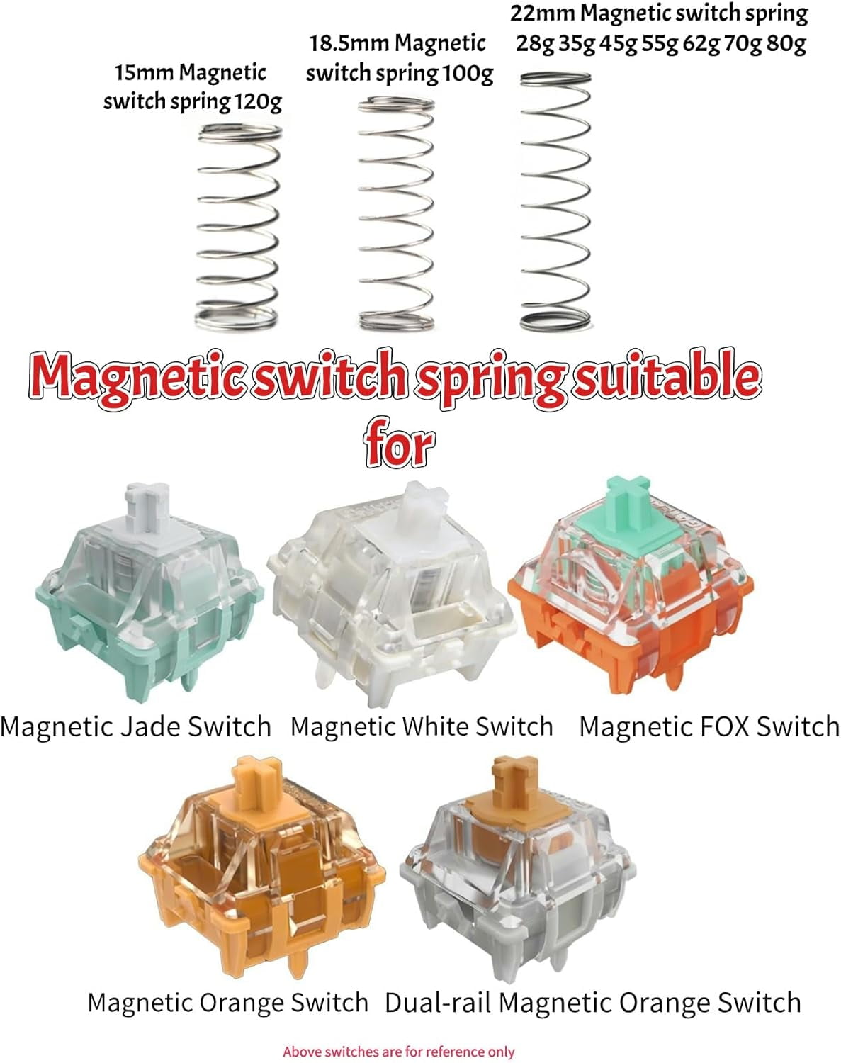 RREGER-Keyboard Springs for Magnetic Switches 22mm Magnetic Springs 70 ...