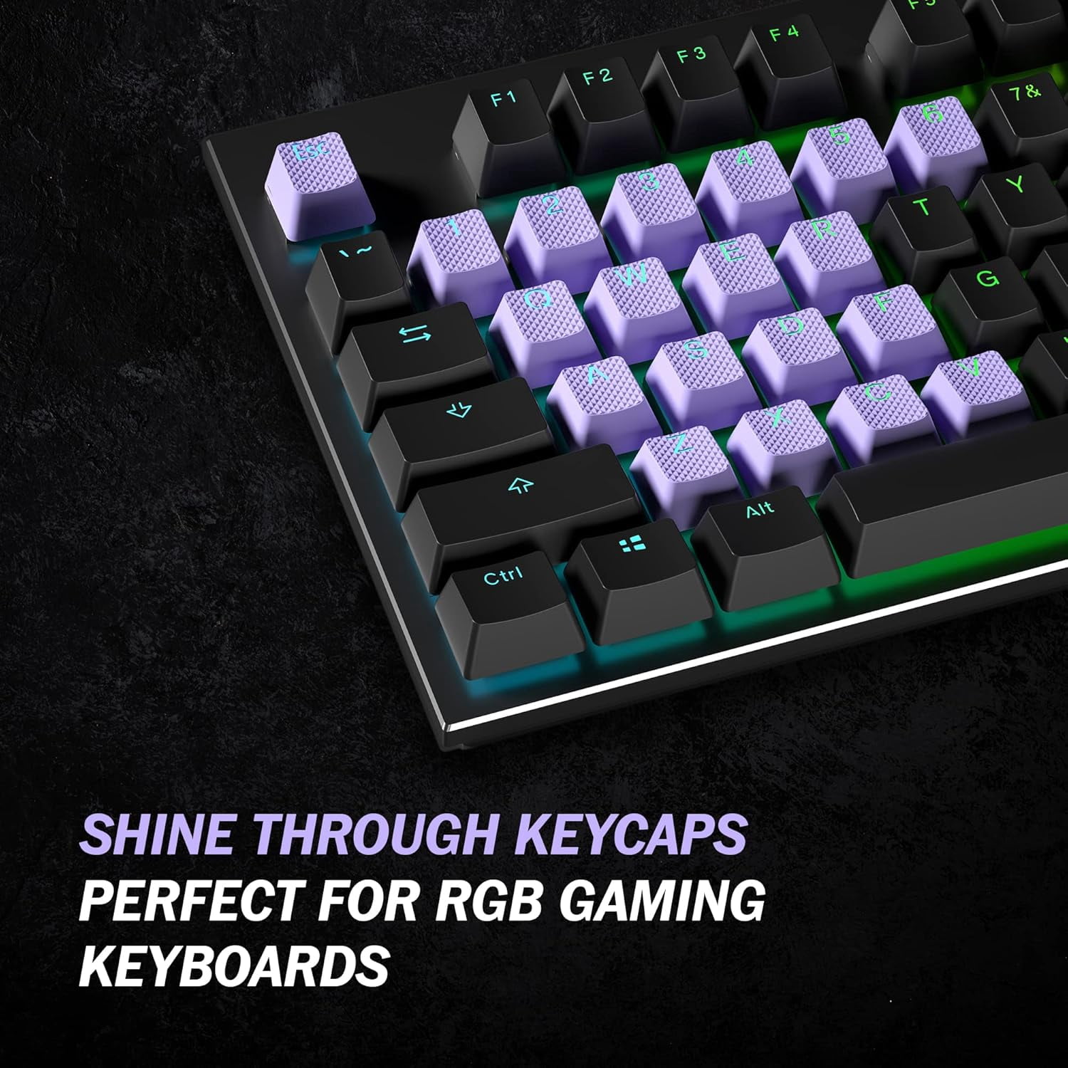RREGER-Rubber Keycaps Set | Anti-Slip Texture | Doubleshot Backlit ...