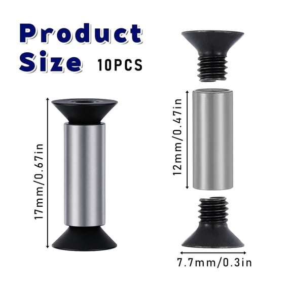RRFDWQ-10 Pack Knife Handle Screws Hex Flat Head Knife Handle Pins Stainless Steel Screw Rivets Fasteners Bolts for Blade Fixing